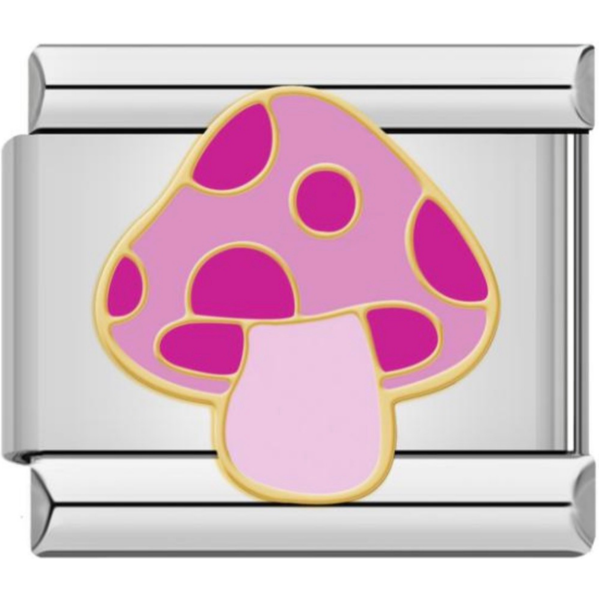 Pink Mushroom Charm