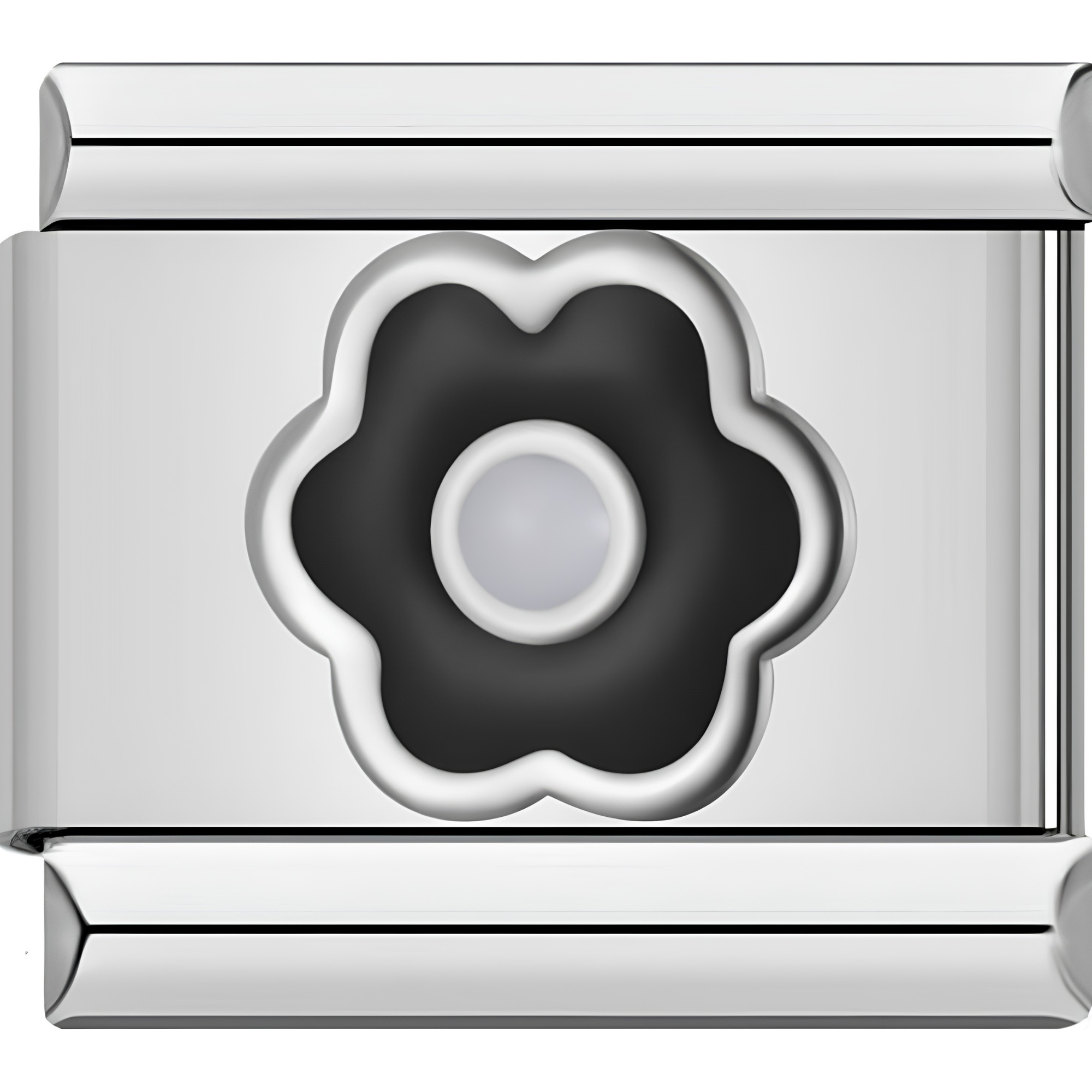 Simple Black Flower Charm
