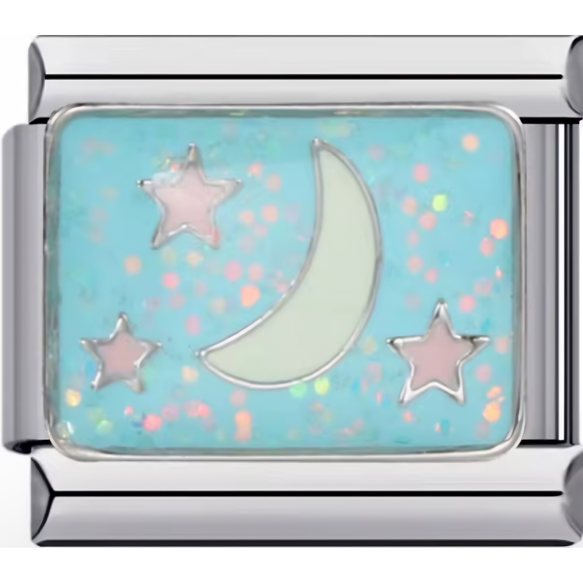 Light Blue Moon & Stars Charm