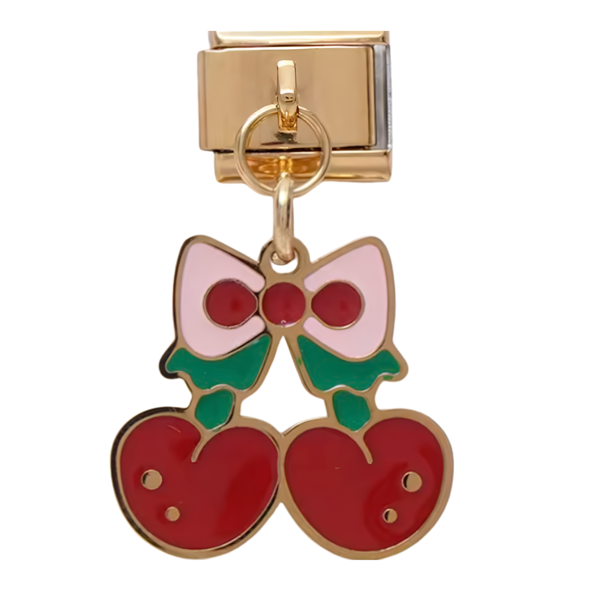 Cherry Bow Dangle Charm
