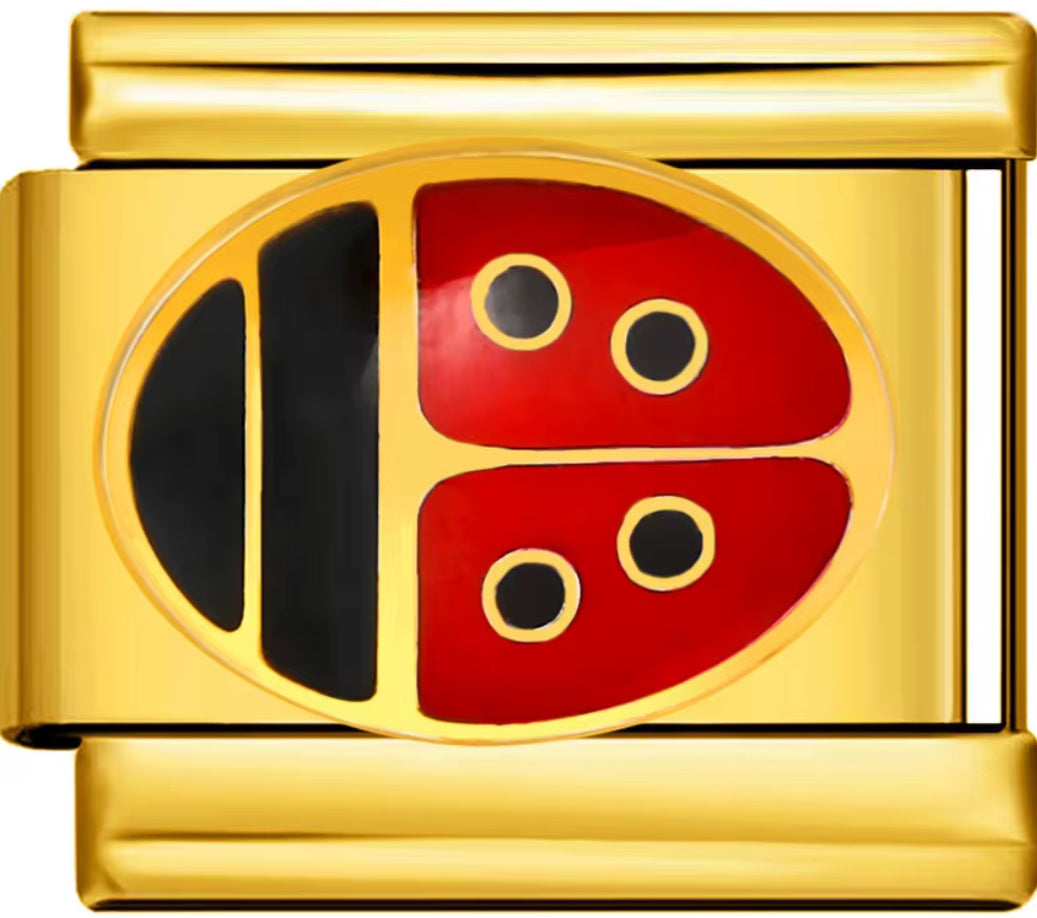 Oval Ladybug Charm