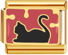 Lazy Black Cat Charm