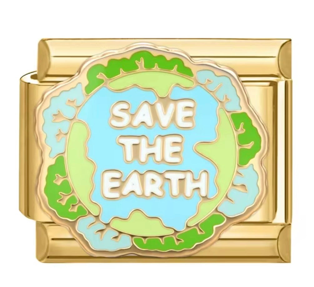 "Save the Earth" Earth Charm