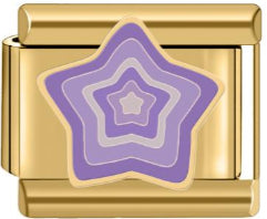 Purple Tri-Toned Star Charm