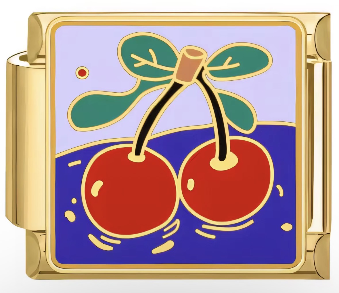 Purple & Red Cherry Charm