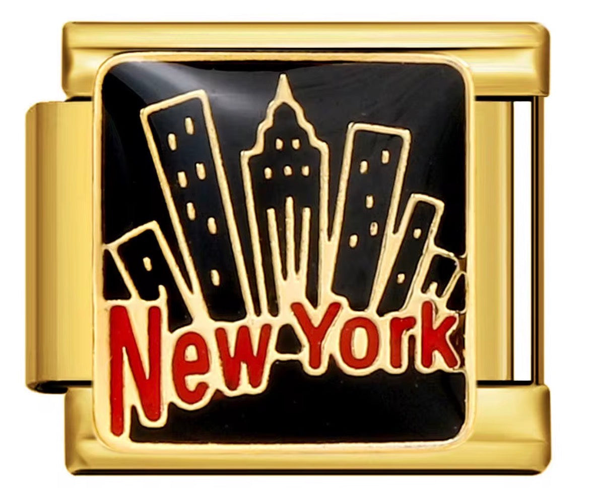 Black & Red "New York" Charm