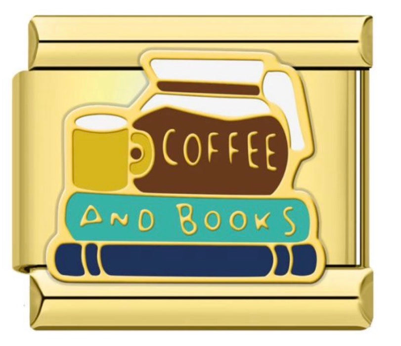 "Coffee and Books" Charm