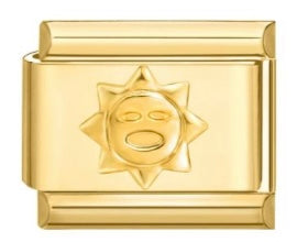 Gold Happy Sun Charm