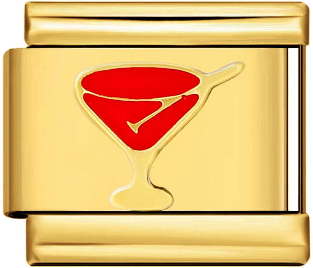 Red Cocktail Charm