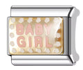 "Baby Girl" Mixed Metal Charm