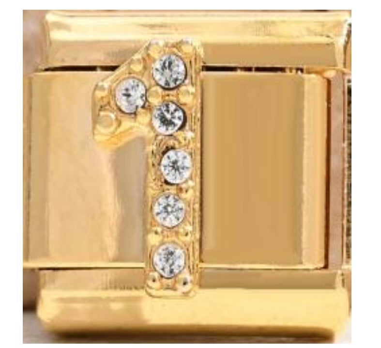 Sparkly Number Charms