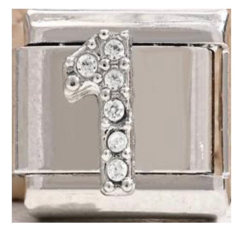 Sparkly Number Charms