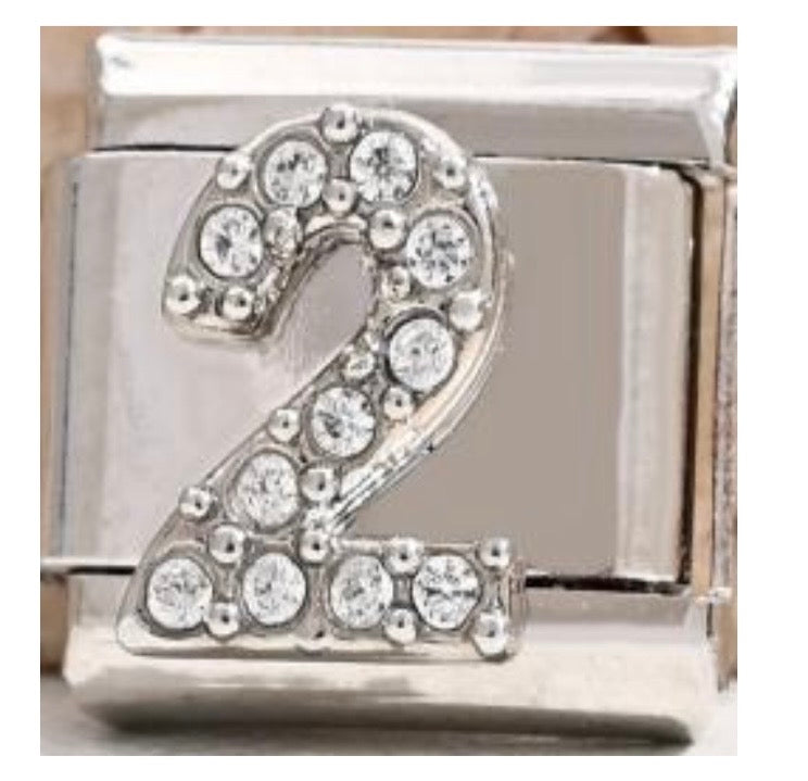 Sparkly Number Charms