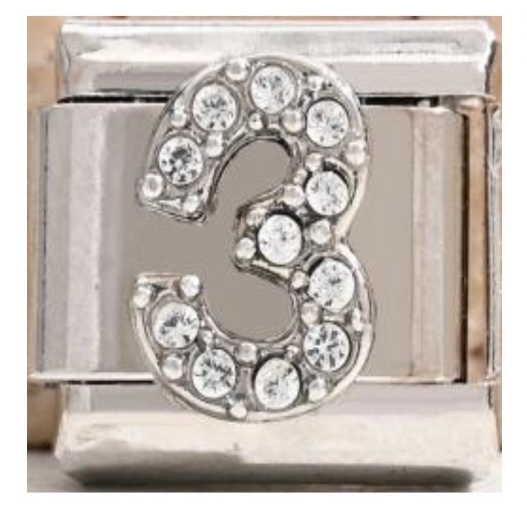 Sparkly Number Charms