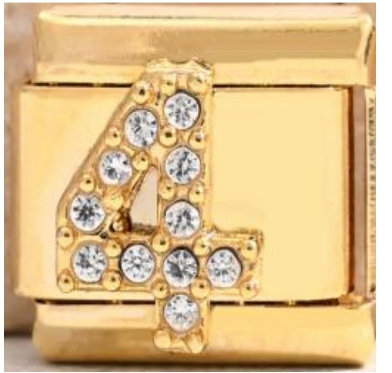 Sparkly Number Charms