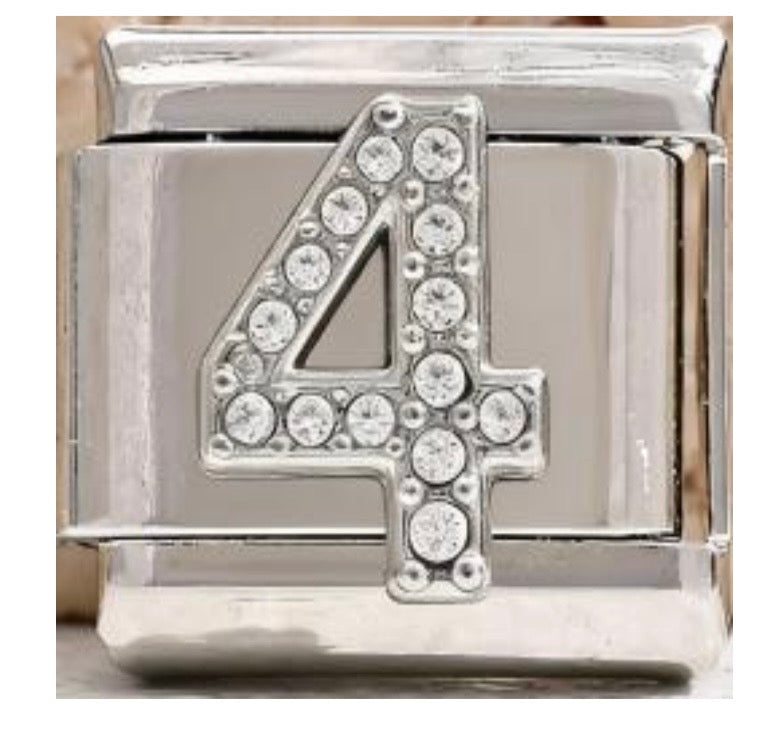 Sparkly Number Charms