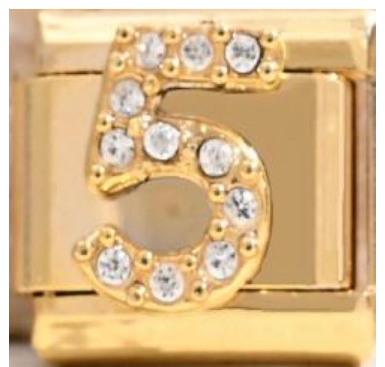 Sparkly Number Charms