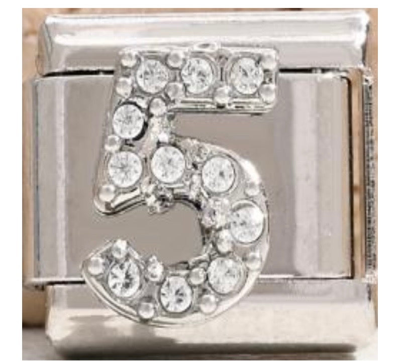 Sparkly Number Charms