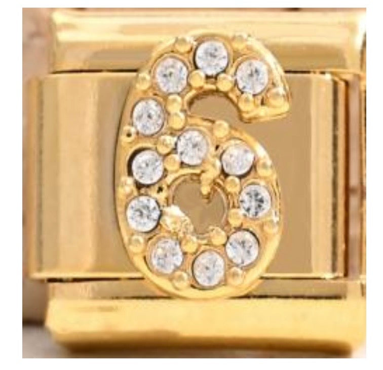 Sparkly Number Charms