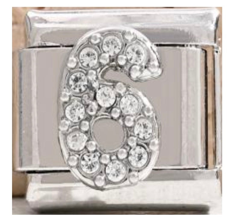 Sparkly Number Charms