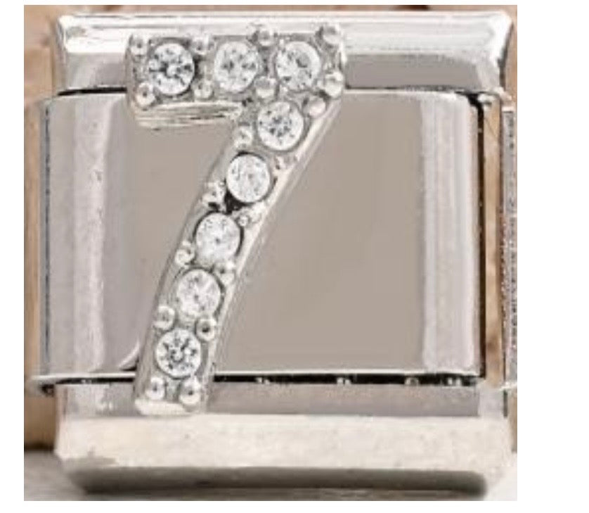 Sparkly Number Charms