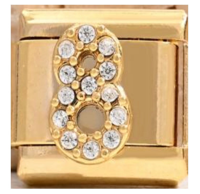 Sparkly Number Charms