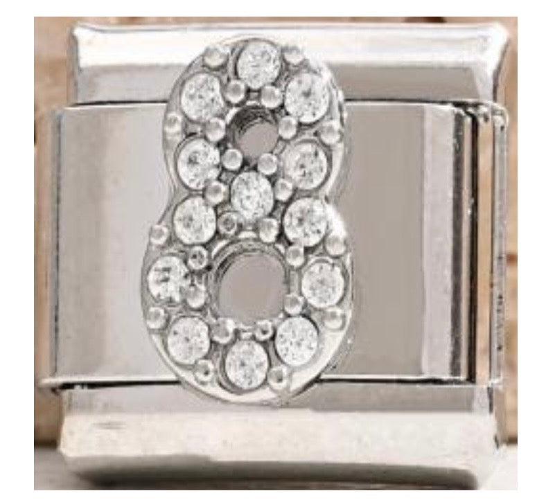 Sparkly Number Charms