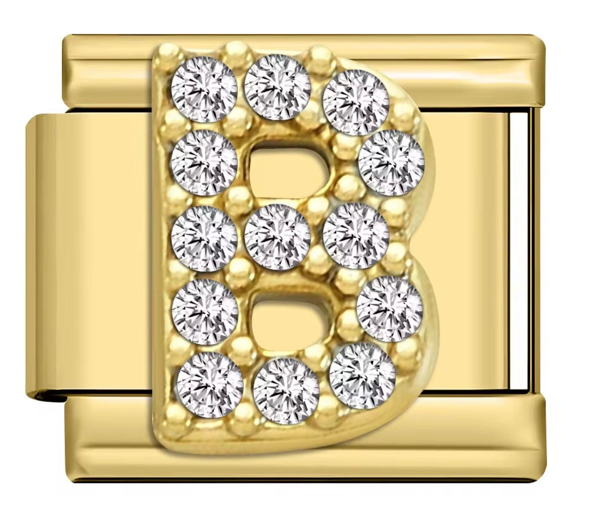 Sparkly Letter Charms