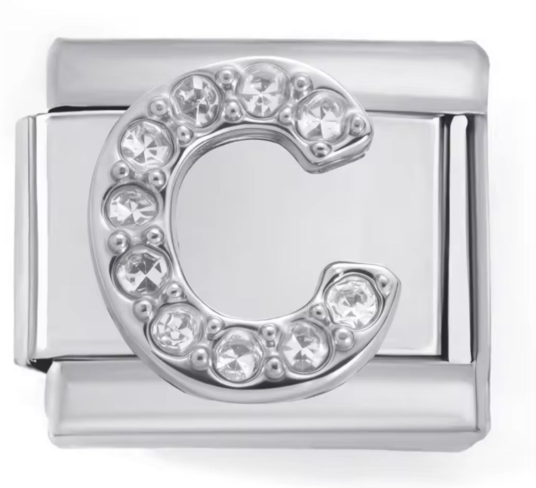 Sparkly Letter Charms