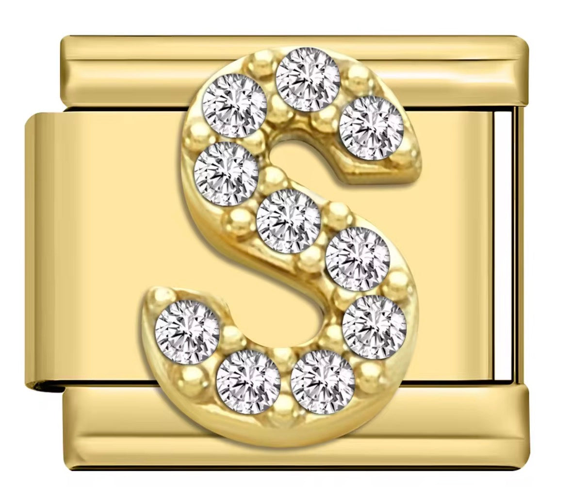 Sparkly Letter Charms