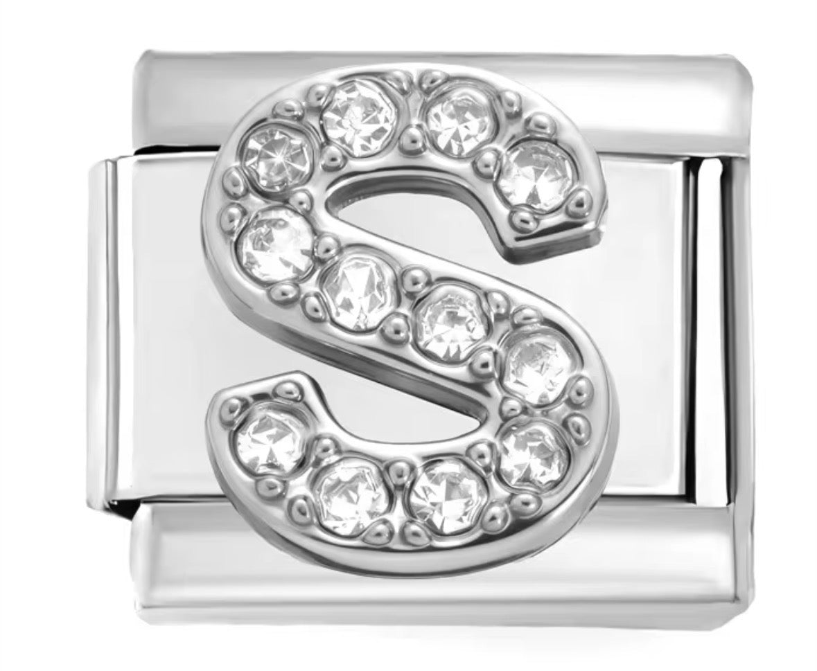 Sparkly Letter Charms