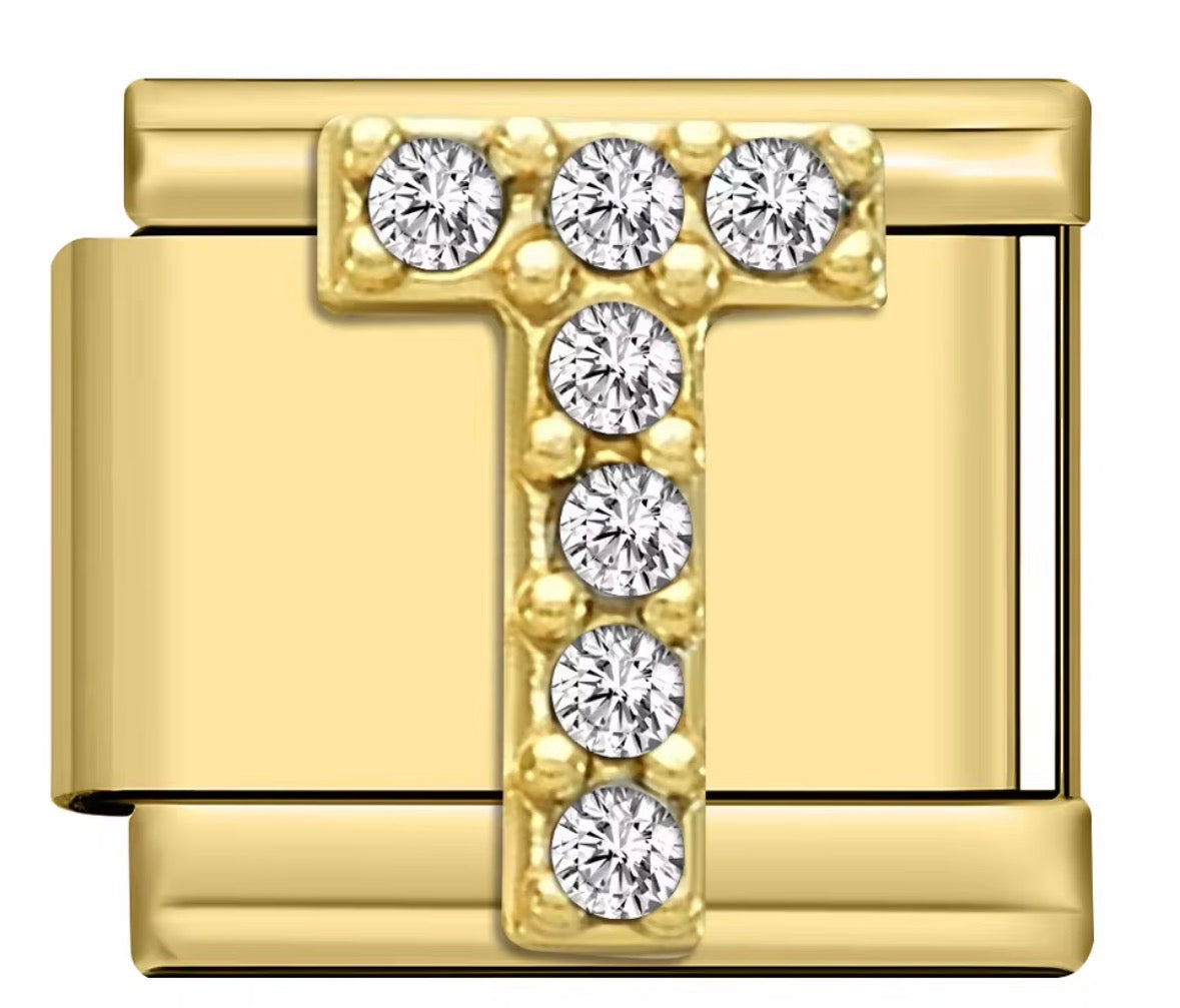 Sparkly Letter Charms