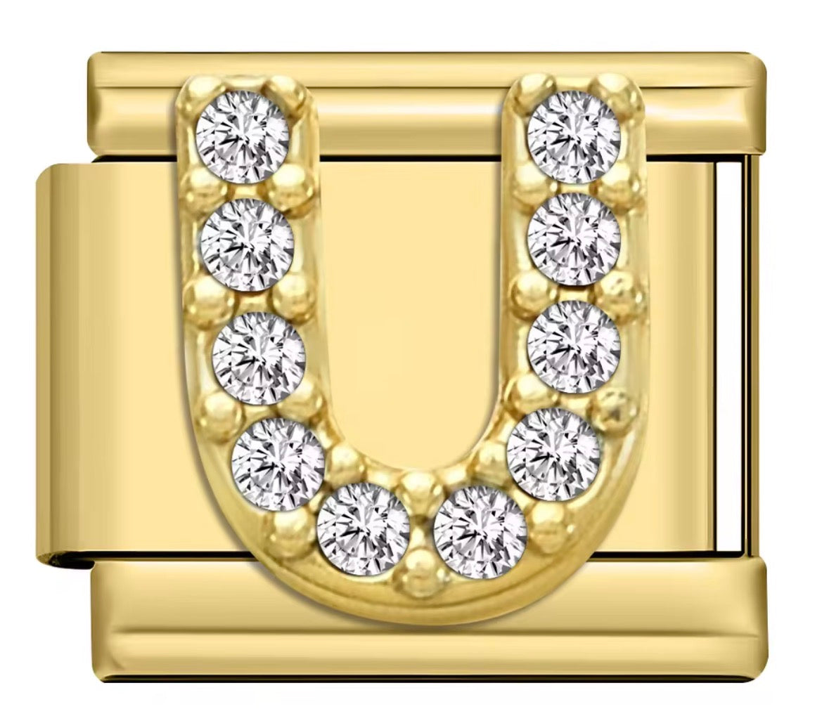 Sparkly Letter Charms