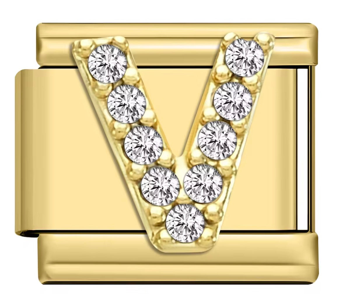 Sparkly Letter Charms