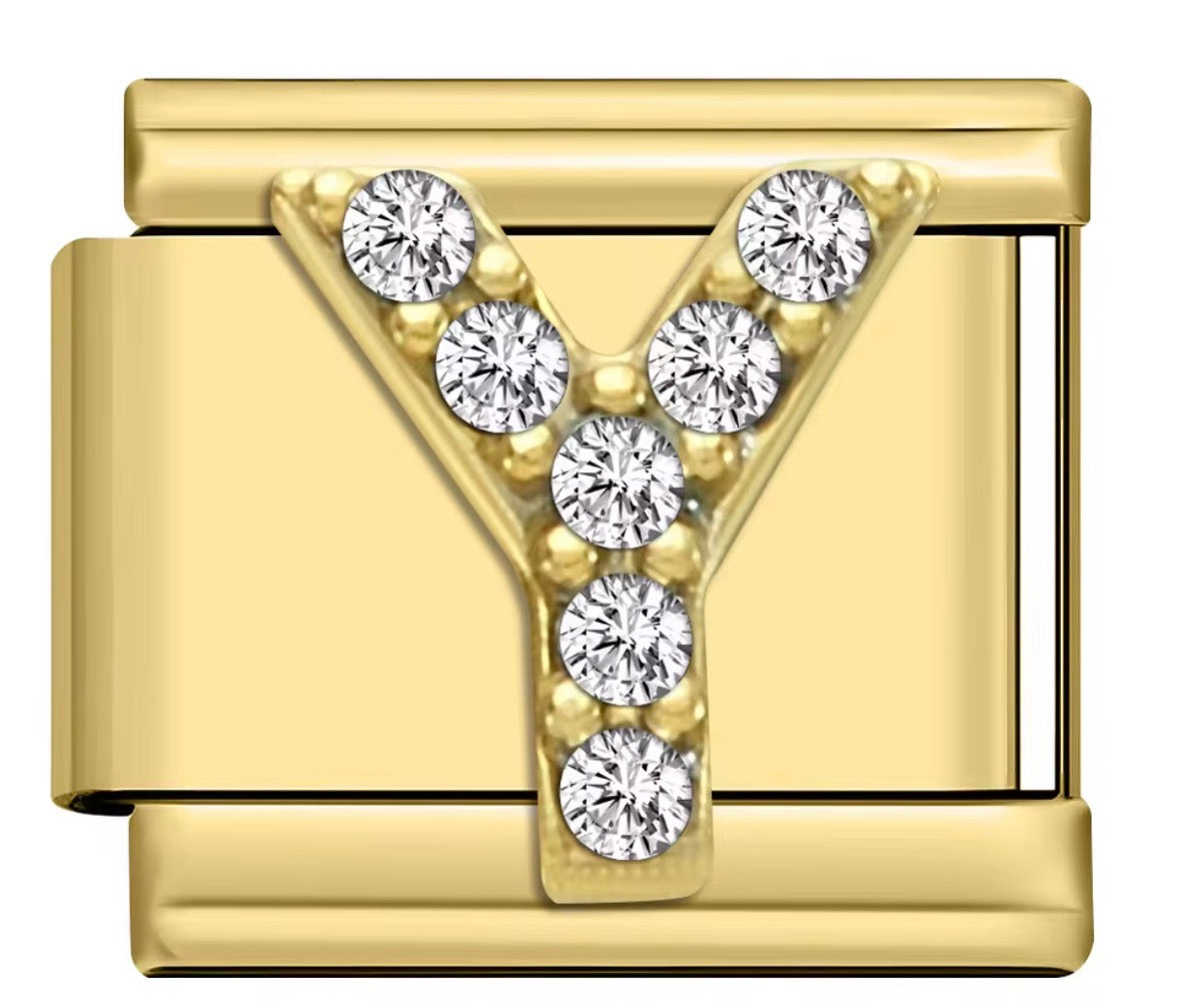 Sparkly Letter Charms