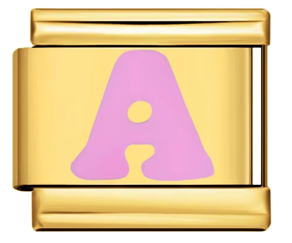 Pink Letter Charms