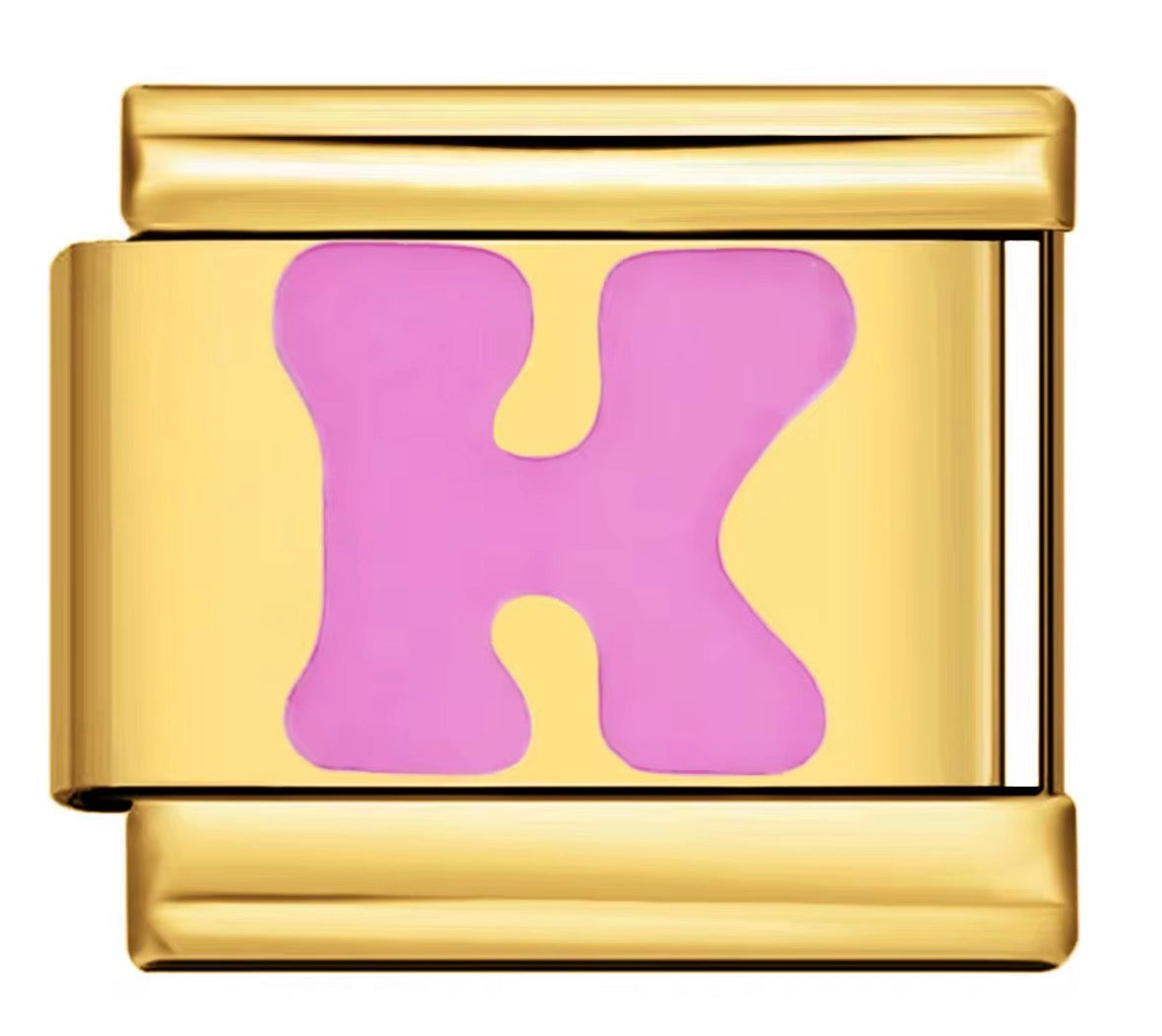 Pink Letter Charms
