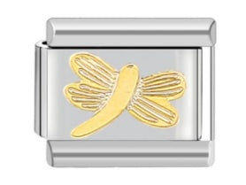 Mixed Metal Dragonfly Charm