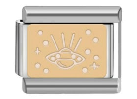Mixed Metal UFO Charm