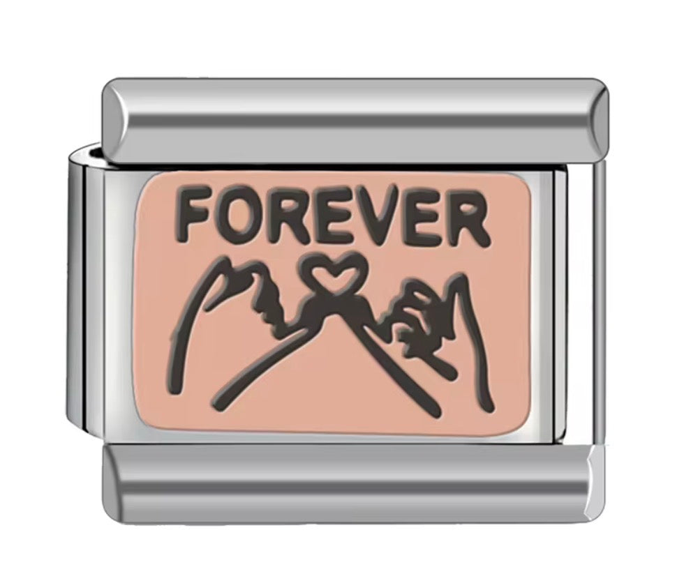 Mixed Metal "Forever" Pinky Promise Charm