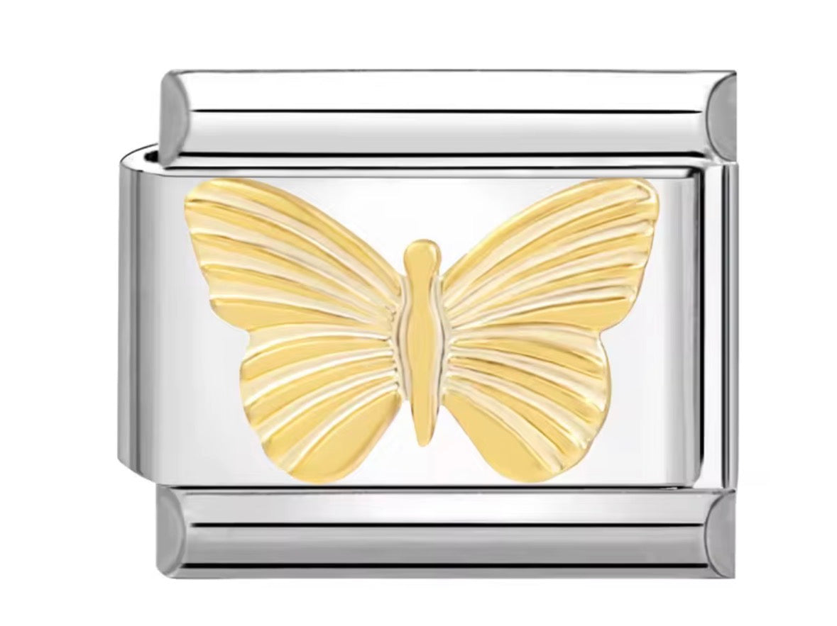 Textured Butterfly Charm