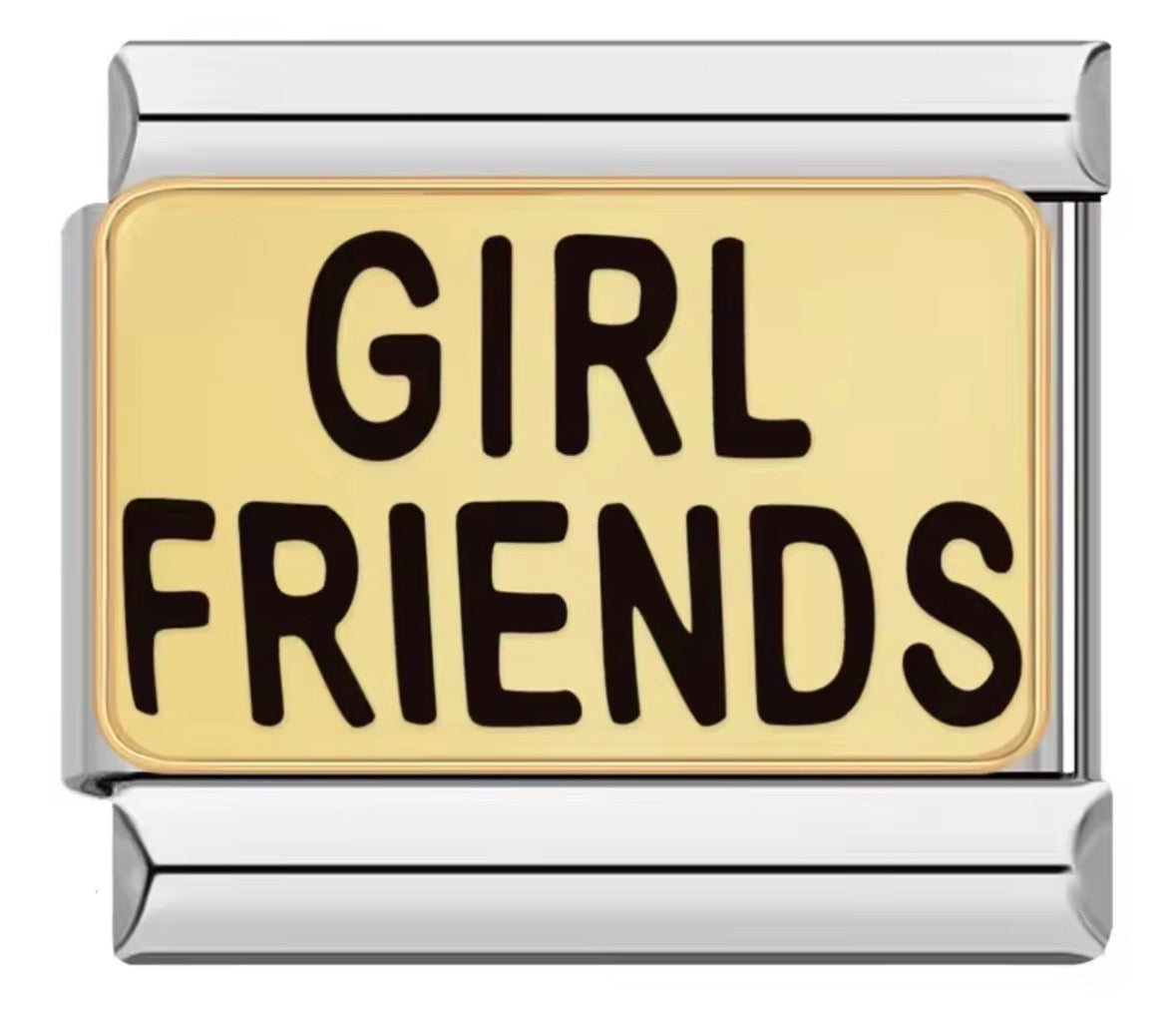 "Girl Friends" Mixed Metal Charm