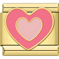 2 Toned Heart Charms