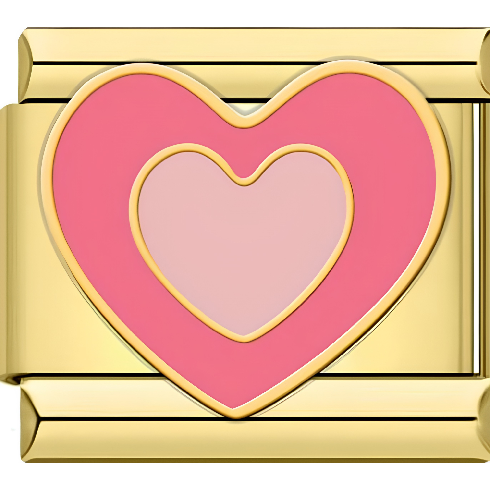 2 Toned Heart Charms