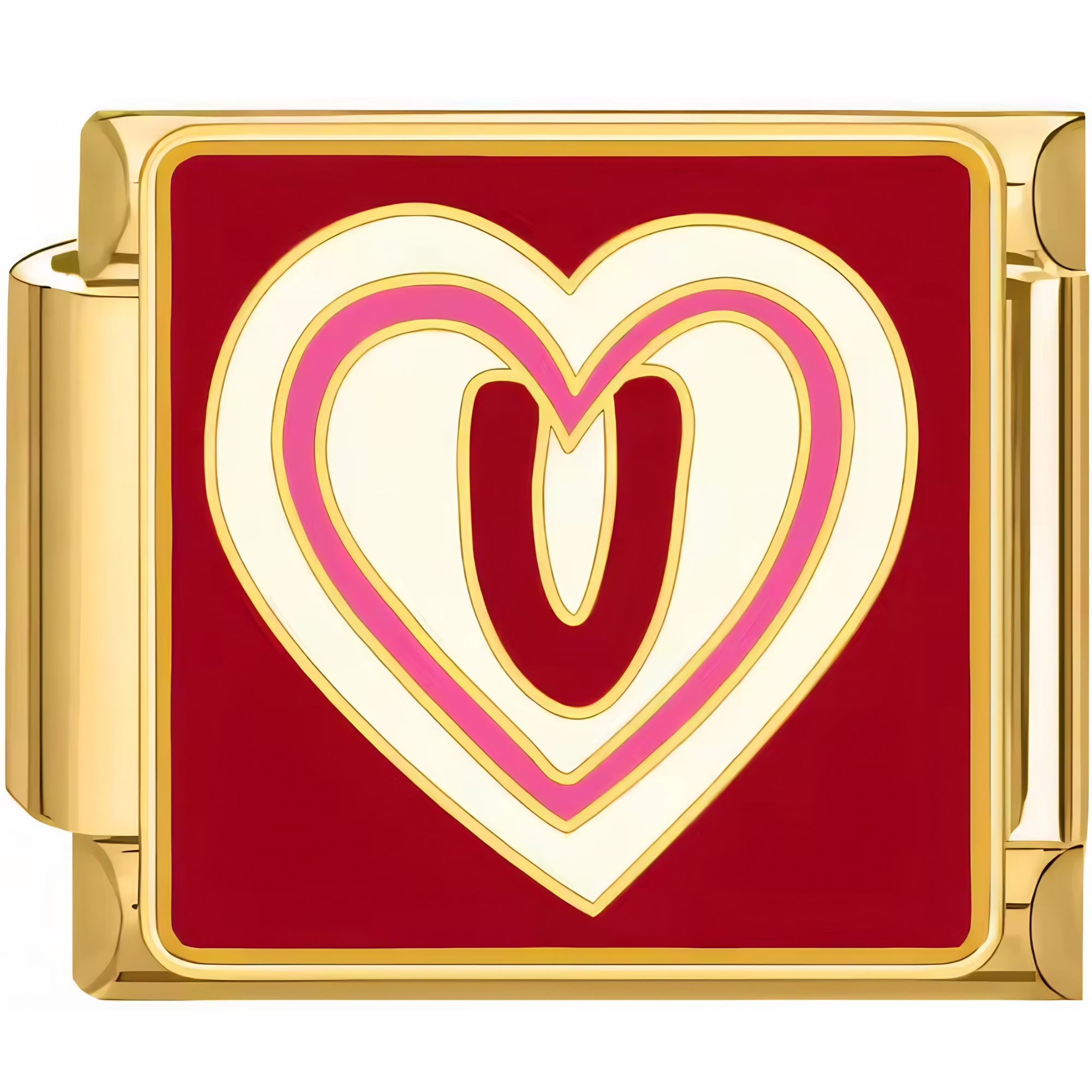 Red Double Heart Charms