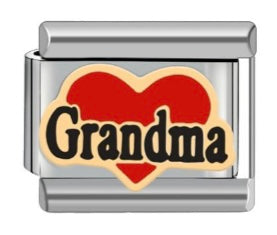 "Grandma" Red Heart Charm