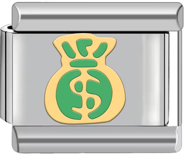 Green Money Bag Charm