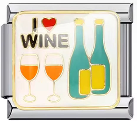 I Love Wine Charm