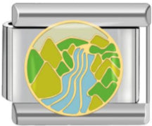 Mountain Waterfall Charm