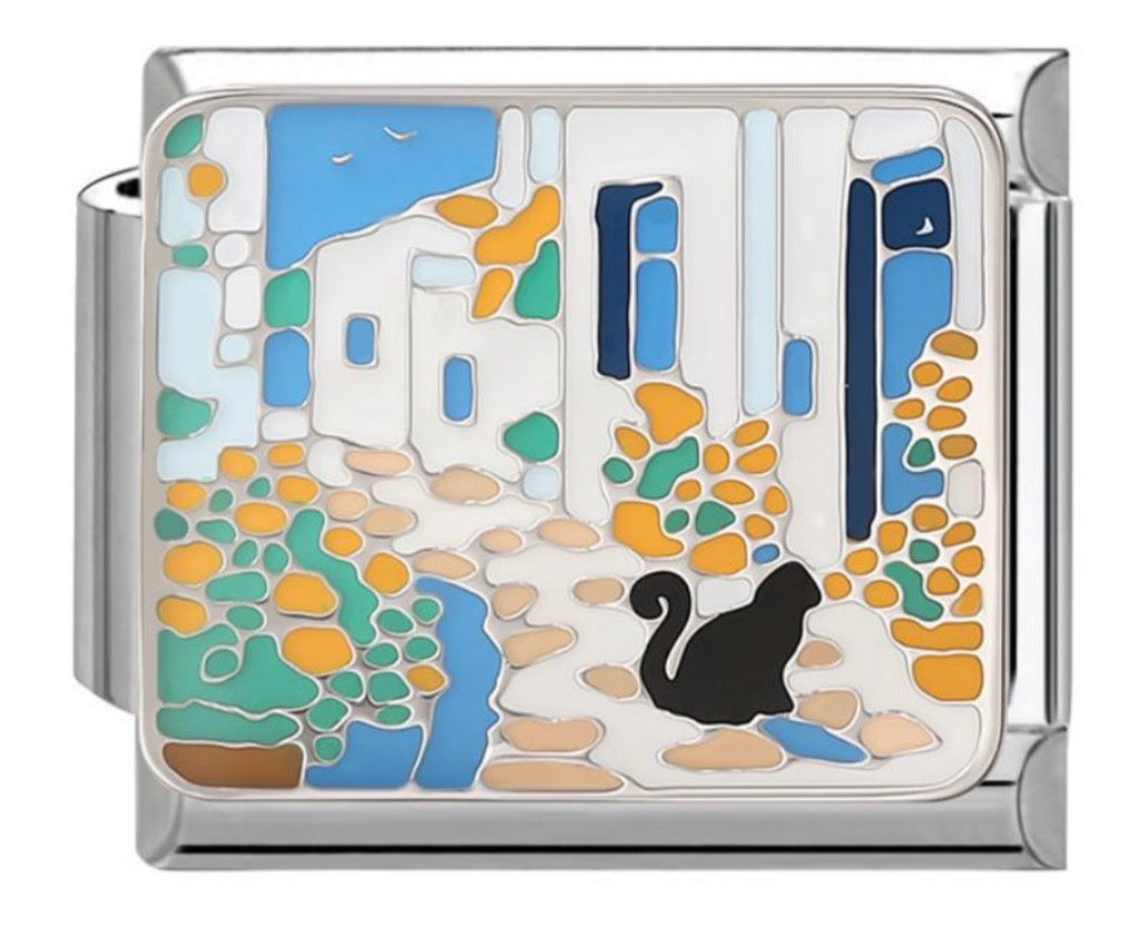 Cobblestone Alley Black Cat Charm